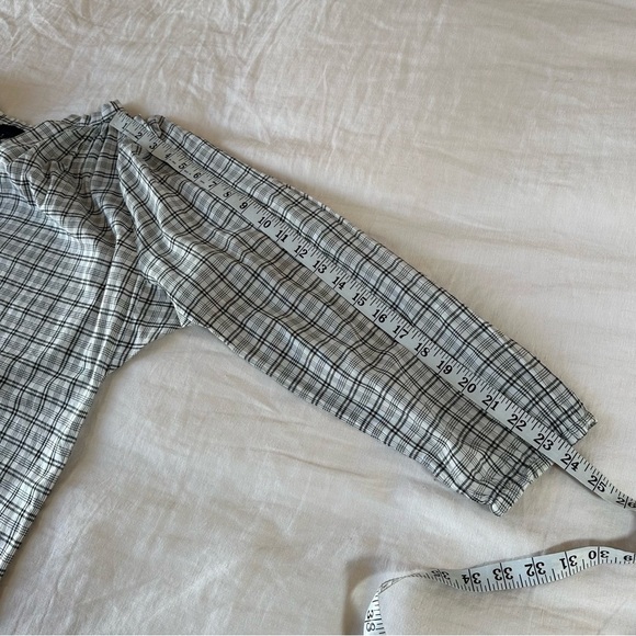 Nili Lotan Brooke Check Plaid Cotton Blouse Size Small - Picture 10 of 10